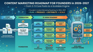 Content Marketing Roadmap for Founders in 2026–2027: From 3–5 Core Posts to a Scalable Engine. Chedir Content Writing Services