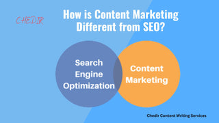 How is content marketing different from SEO? Chedir Content Writing Services