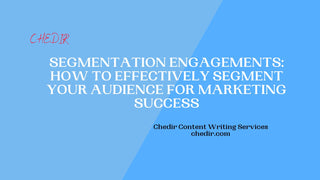Segmentation Engagements: How to Effectively Segment Your Audience for Marketing Success