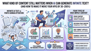 What Kind Of Content Still Matters When AI Can Generate Infinite Text? (And How To Make It Move Your KPIs By 30–200%). Chedir Content Writing Services