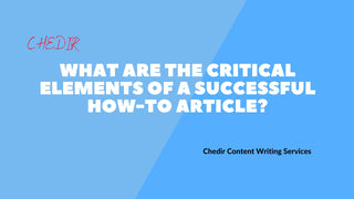 What are the critical elements of a successful how-to article?